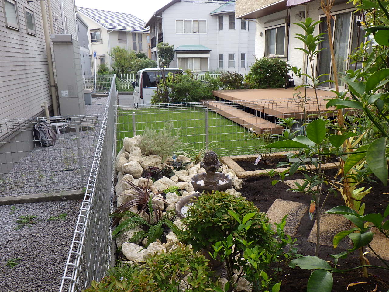秋山邸　庭園改修工事　施工担当：佐山、内川